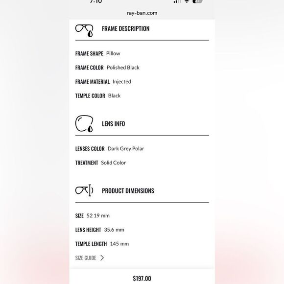 NWT Ray Ban Zuri Bio-based Black Polarized Sunglasses size 52-19 RB4455 - Picture 3 of 12